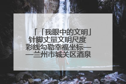「我眼中的文明」针脚丈量文明尺度 彩线勾勒幸福坐标——兰州市城关区酒泉路街道办事处