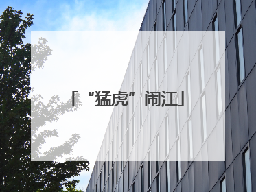 “猛虎”闹江