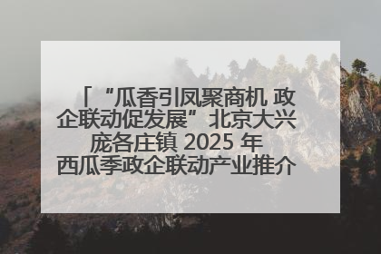 “瓜香引凤聚商机 政企联动促发展”北京大兴庞各庄镇 2025 年西瓜季政企联动产业推介活动圆满举行