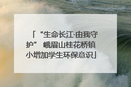 “生命长江·由我守护” 峨眉山桂花桥镇小增加学生环保意识