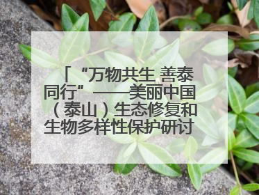“万物共生 善泰同行”——美丽中国（泰山）生态修复和生物多样性保护研讨会成功举办