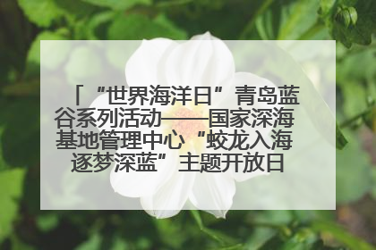“世界海洋日”青岛蓝谷系列活动——国家深海基地管理中心“蛟龙入海 逐梦深蓝”主题开放日活动成功举办