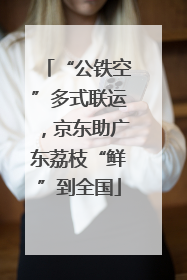 “公铁空”多式联运，京东助广东荔枝“鲜”到全国