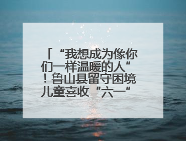 “我想成为像你们一样温暖的人”！鲁山县留守困境儿童喜收“六一”暖心礼