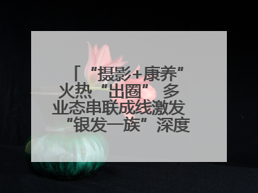 “摄影+康养”火热“出圈” 多业态串联成线激发“银发一族”深度游潜力