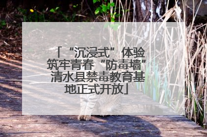 “沉浸式”体验 筑牢青春“防毒墙” 清水县禁毒教育基地正式开放