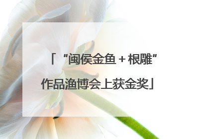 “闽侯金鱼＋根雕”作品渔博会上获金奖