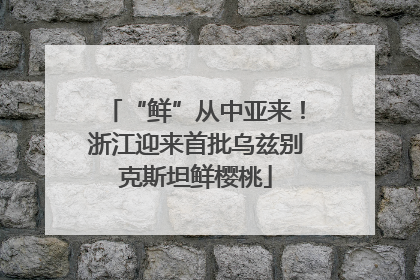 “鲜”从中亚来！浙江迎来首批乌兹别克斯坦鲜樱桃