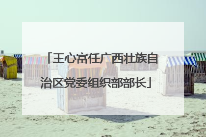 王心富任广西壮族自治区党委组织部部长