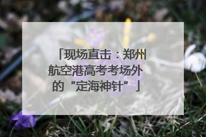 现场直击：郑州航空港高考考场外的“定海神针”
