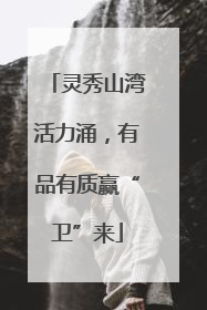 灵秀山湾活力涌，有品有质赢“卫”来