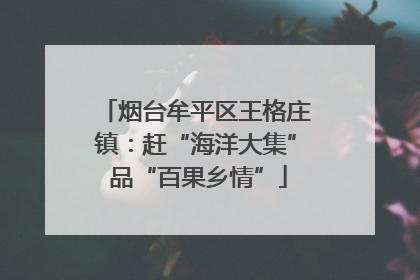 烟台牟平区王格庄镇：赶“海洋大集” 品“百果乡情”