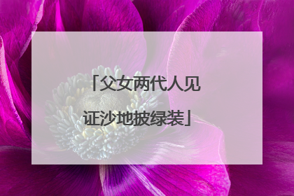 父女两代人见证沙地披绿装