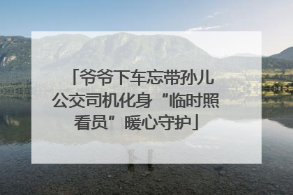 爷爷下车忘带孙儿 公交司机化身“临时照看员”暖心守护