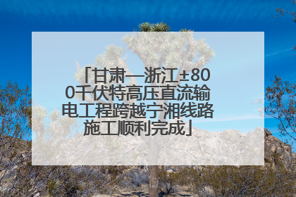 甘肃—浙江±800千伏特高压直流输电工程跨越宁湘线路施工顺利完成