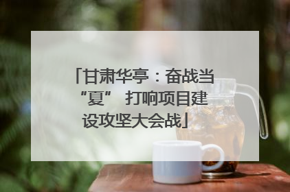 甘肃华亭：奋战当“夏” 打响项目建设攻坚大会战