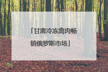 甘肃冷冻禽肉畅销俄罗斯市场