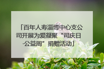 百年人寿淄博中心支公司开展为爱凝聚“司庆日·公益周”捐赠活动