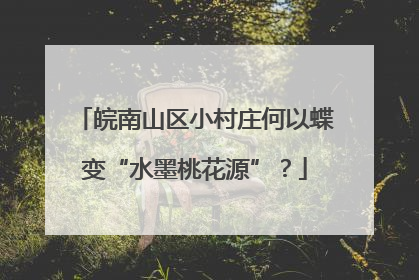 皖南山区小村庄何以蝶变“水墨桃花源”？