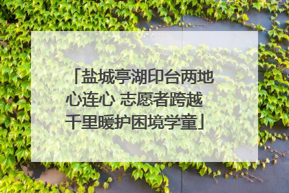 盐城亭湖印台两地心连心 志愿者跨越千里暖护困境学童