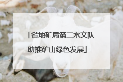 省地矿局第二水文队助推矿山绿色发展