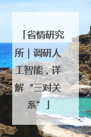 省情研究所｜调研人工智能，详解“三对关系”