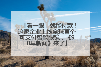 看一眼，就能付款！这家企业上线全球首个可支付智能眼镜，《90早新闻》来了