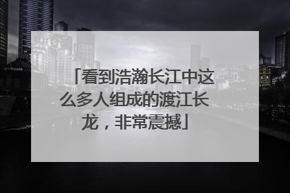 看到浩瀚长江中这么多人组成的渡江长龙，非常震撼