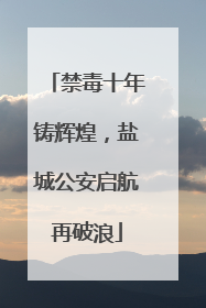 禁毒十年铸辉煌，盐城公安启航再破浪