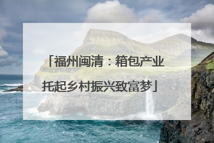 福州闽清：箱包产业托起乡村振兴致富梦
