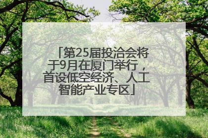 第25届投洽会将于9月在厦门举行，首设低空经济、人工智能产业专区
