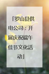 罗山县供电公司：开展庆祝端午佳节文化活动