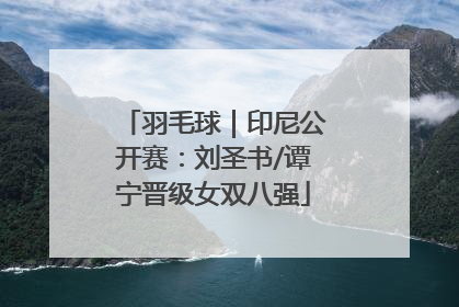 羽毛球｜印尼公开赛：刘圣书/谭宁晋级女双八强