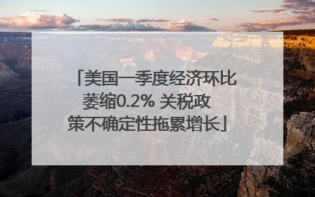 美国一季度经济环比萎缩0.2% 关税政策不确定性拖累增长