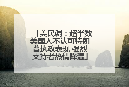 美民调：超半数美国人不认可特朗普执政表现 强烈支持者热情降温