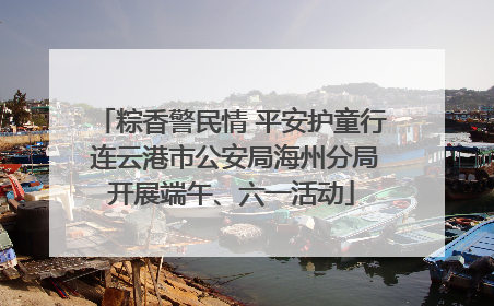 粽香警民情 平安护童行 连云港市公安局海州分局开展端午、六一活动