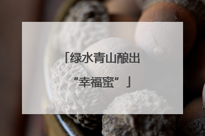 绿水青山酿出“幸福蜜”