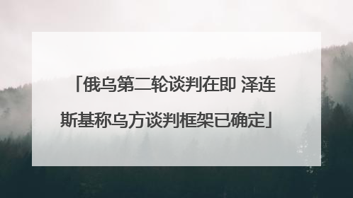 俄乌第二轮谈判在即 泽连斯基称乌方谈判框架已确定