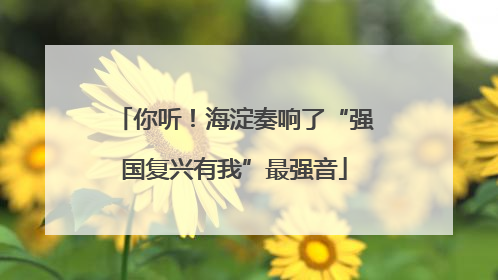 你听！海淀奏响了“强国复兴有我”最强音