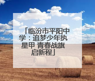 临汾市平阳中学：追梦少年执星甲 青春战旗启新程