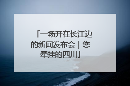 一场开在长江边的新闻发布会｜您牵挂的四川