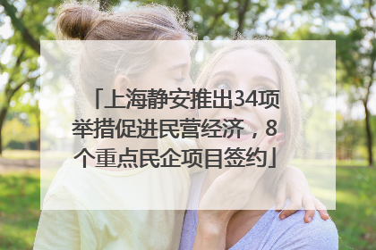 上海静安推出34项举措促进民营经济，8个重点民企项目签约