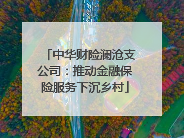 中华财险澜沧支公司：推动金融保险服务下沉乡村