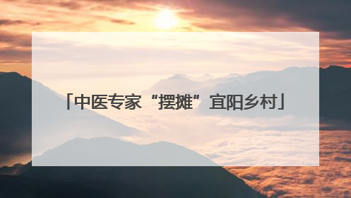中医专家“摆摊”宜阳乡村