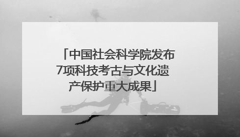 中国社会科学院发布7项科技考古与文化遗产保护重大成果