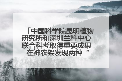 中国科学院昆明植物研究所和深圳兰科中心联合科考取得重要成果 在神农架发现两种“国保”级兰花