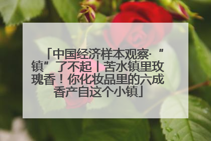 中国经济样本观察·“镇”了不起丨苦水镇里玫瑰香！你化妆品里的六成香产自这个小镇