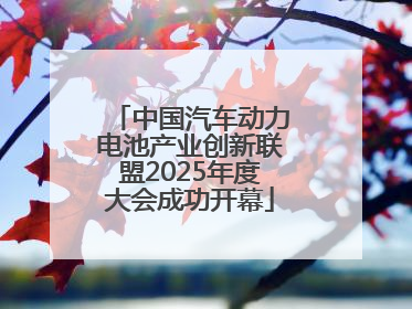 中国汽车动力电池产业创新联盟2025年度大会成功开幕