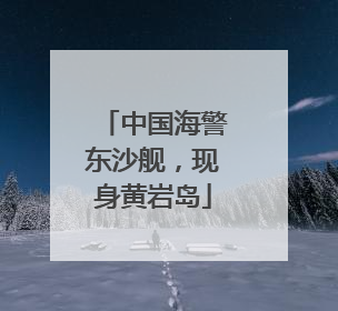 中国海警东沙舰，现身黄岩岛