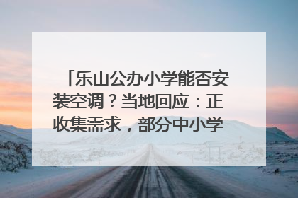 乐山公办小学能否安装空调？当地回应：正收集需求，部分中小学已启动安装｜云求助